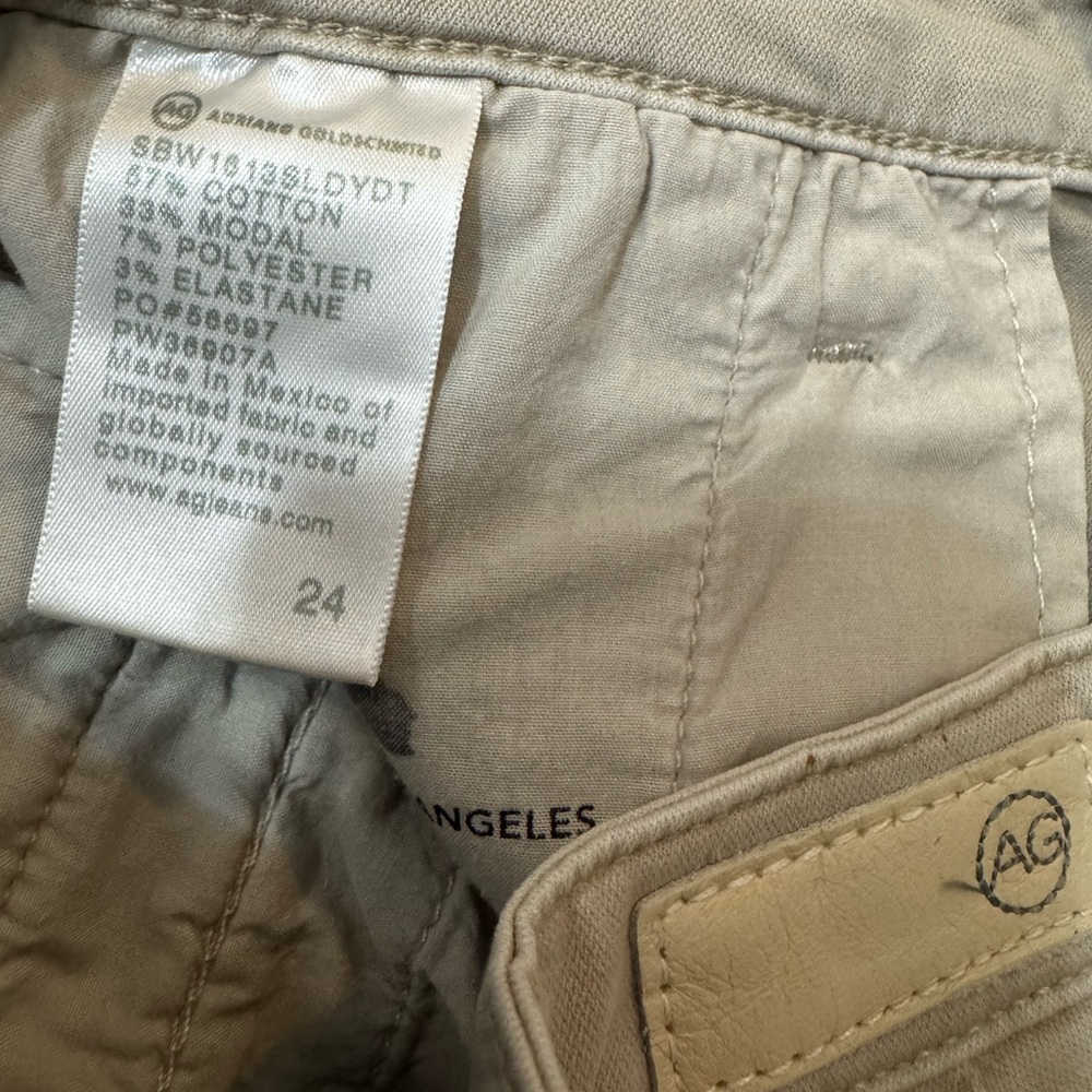 Ag Adriano GOLDSCHMIED Caden Tailored Trouser in Khaki / Beige - Picture 6 of 7